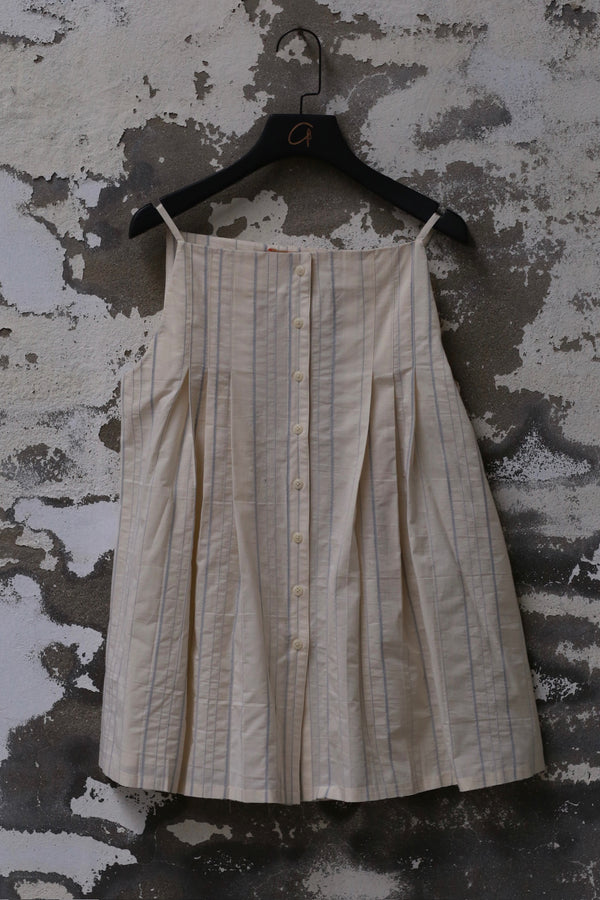 UNISECON 25 Spring/Summer Back Pleated Sleeveless Top USC-U11W30-MB Off-White USC-U11W32